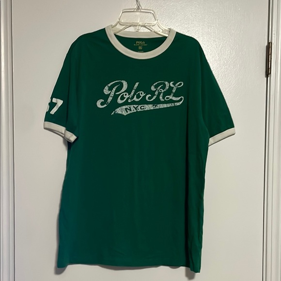 Polo Ralph Lauren Other - Polo by Ralph Lauren Green Tee with White Trim